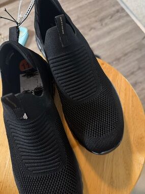 Skechers Men's Slip-On Knit Mesh Sneakers - Black
